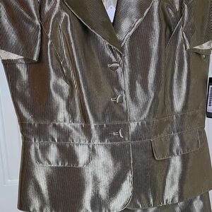 Couture Champagne Colored Suit Mother Of Bride Or Groom Size 14 NWT